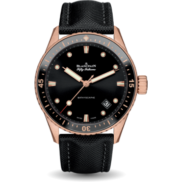 Blancpain Fifty Fathoms Bathyscaphe Sedna Gold / Black / Black Canvas