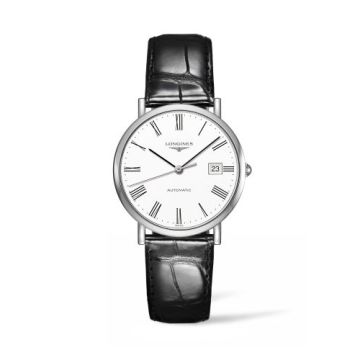 Longines Elegant Collection Automatic 37 Stainless Steel / White / Strap