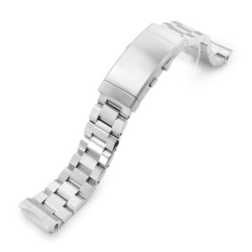 Hexad Watch Band for Seiko MM300 Prospex Marinemaster SBDX001 SBDX017 SBDX023, Stainless Steel - Brushed, Wetsuit Ratchet Diver Clasp - 20mm