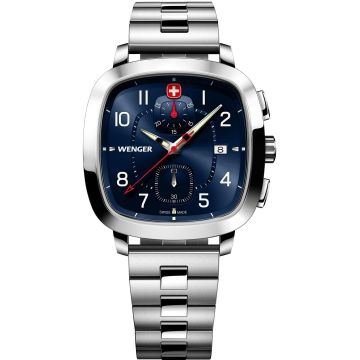 Wenger Vintage Sport Chrono Ø 39.5mm Silver / Blue