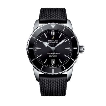 Breitling Superocean Heritage II 46 Stainless Steel / Black / Black / Rubber / Folding