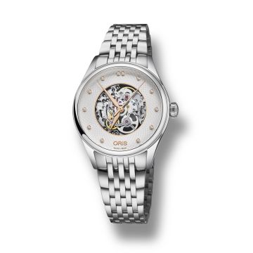Oris Artelier Skeleton 33 Diamonds Stainless Steel