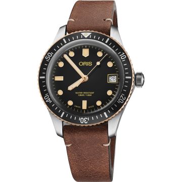 Oris Divers Sixty-Five 36 Stainless Steel / Bronze / Black / Calf