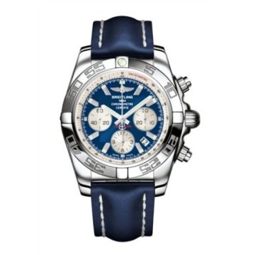 Breitling Chronomat 44 Stainless Steel / Blue / Calf / Pin