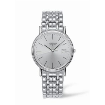 Longines Presence 38.5 Quartz Stainless Steel / Silver / Bracelet