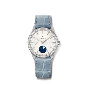 Zenith Elite Moon Phase 36 Stainless Steel / Silver