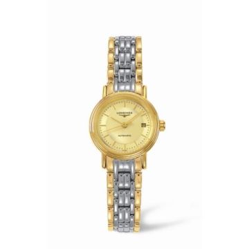 Longines Presence 25.5 Automatic Yellow Stick Yellow Bracelet Two Tone