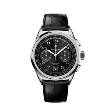 Breitling Premier B01 Chronograph 42 Stainless Steel / Black / Alligator - Matte
