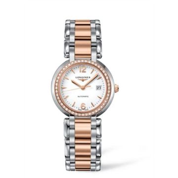 Longines PrimaLuna Automatic 30 Two Tone Pink Diamond Arabic