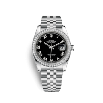 Rolex Datejust 36 Stainless Steel Diamond / Jubilee / Black Roman