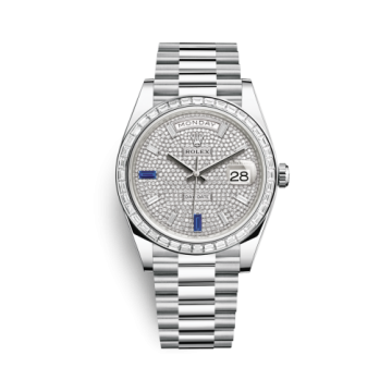 Rolex Day-Date 40 Platinum - Baguette / Paved - Baguette