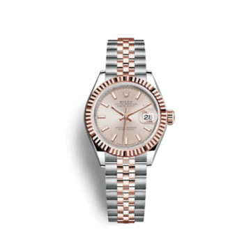 Rolex Lady-Datejust 28 Rolesor Rose Fluted / Jubilee / Sundust