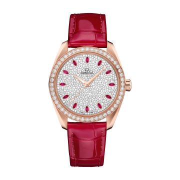 Omega Seamaster Aqua Terra 150M Master Chronometer 38 Sedna Gold / Diamond / Snow Ruby / Alligator