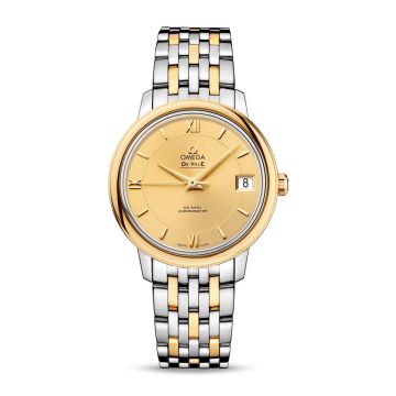 Omega De Ville Prestige Co-Axial 32.7 Stainless Steel / Yellow Gold / Champagne / Bracelet