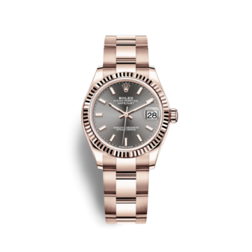Rolex Datejust 31 Rose Gold / Fluted / Grey / Oyster