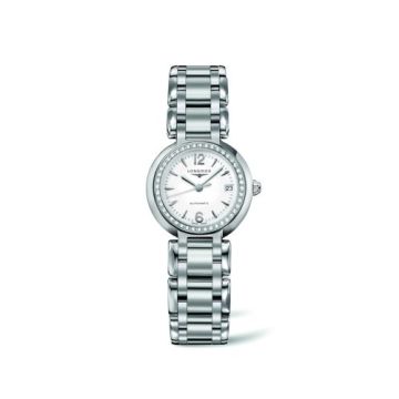 Longines PrimaLuna Automatic 26.5 Stainless Steel / Diamond / White / Bracelet