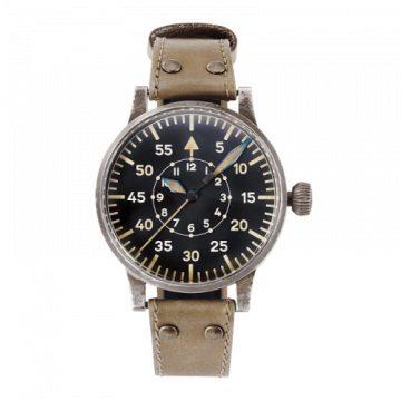 Laco Pilot Watch Original Replika 55 Erbstück Stainless Steel / Black