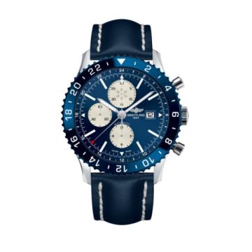 Breitling Chronoliner Stainless Steel / Blue / Calf