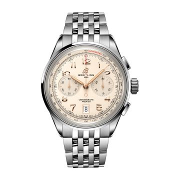 Breitling Premier B01 Chronograph 42 Stainless Steel / Cream / Bracelet