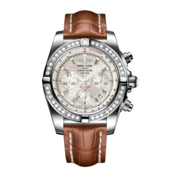 Breitling Chronomat 44 Stainless Steel / Diamond / Sierra Silver / Croco