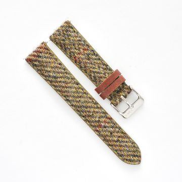 Harris Tweed® Herringbone Pistachio Watch Strap - 22mm