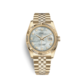 Rolex Datejust 36 Yellow Gold Fluted / Jubilee / MOP Roman