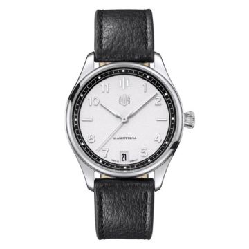Deutsche Uhrenmanufaktur Glashütte Purist Typ 2 Datum Stainless Steel / White