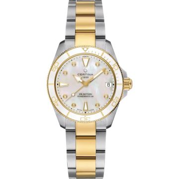 Certina DS Action Lady 34.5 Stainless Steel - Yellow Gold / MOP
