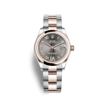 Rolex Datejust 31 Stainless Steel/ Rose Gold / Domed / Grey - Roman / Oyster