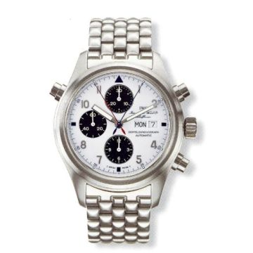 IWC Schaffhausen Pilot's Watch Doppelchronograph Stainless Steel / White / Japan / Bracelet