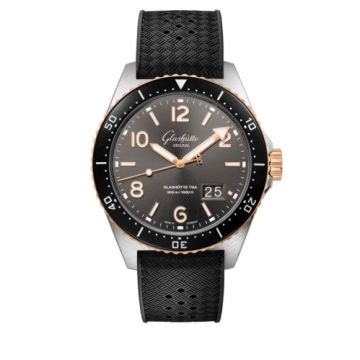 Glashütte Original SeaQ Panorama Date Stainless Steel / Red Gold / Grey / Rubber - Pin