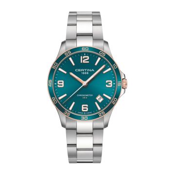 Certina DS-8 Chronometer 41.5 Stainless Steel - Rose Gold / Green / Bracelet