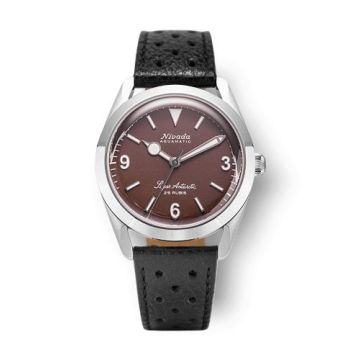 Nivada Grenchen Super Antarctic 3.6.9. Brown - White Luminous / Stainless Steel / Black Racing