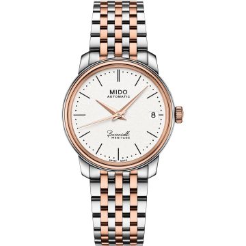 Mido Baroncelli Heritage Lady Stainless Steel - Rose Gold / White / Bracelet