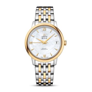Omega De Ville Prestige Co-Axial 32.7 Stainless Steel / Yellow Gold / MOP / Bracelet