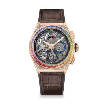 Zenith Defy El Primero 21 Rose Gold / Rainbow / Skeleton / Alligator