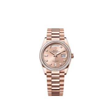 Rolex Day-Date 36 Everose Gold - Baguette / Rose - Diamond / President