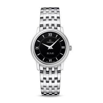 Omega De Ville Prestige Quartz 27.4 Stainless Steel / Black / Bracelet