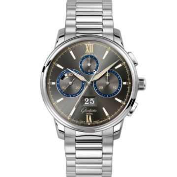 Glashütte Original Senator Chronograph Panorama Date Capital Edition Stainless Steel / Grey / Calf / Bracelet