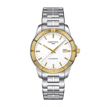 Certina DS Jubile Quartz Stainless Steel - Yellow Gold / White / Bracelet