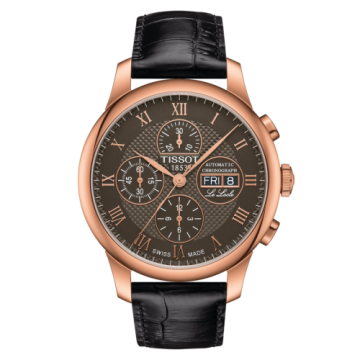 Tissot Le Locle 42.3 Valjoux Chronograph Rose Gold PVD / Bronze