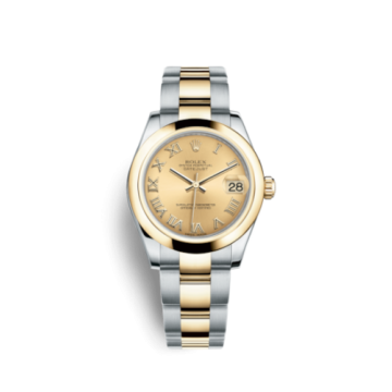 Rolex Datejust 31 Rolesor Yellow  Domed / Oyster / Champagne Roman