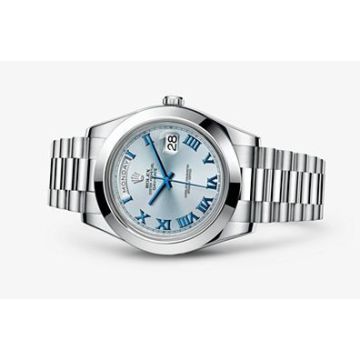 Rolex Day-Date II Platinum Ice Blue Roman
