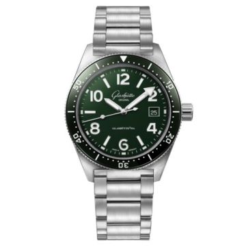 Glashütte Original SeaQ Date Stainless Steel / Green / Bracelet