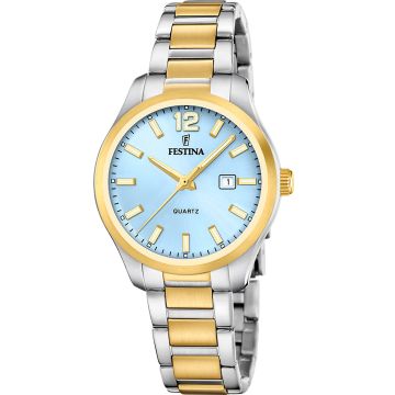 Festina Classic Date Two-tone / Light blue 34mm