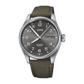 Oris Big Crown ProPilot Big Day Date Stainless Steel / Grey / Fabric