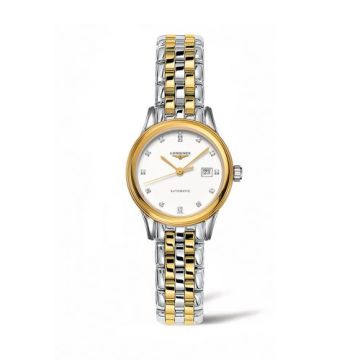 Longines Flagship 30 Stainless Steel - Yellow Gold / White - Diamond / Bracelet