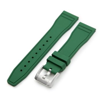Quick Release Green Pilot FKM rubber watch strap, 20mm or 22mm - 20mm