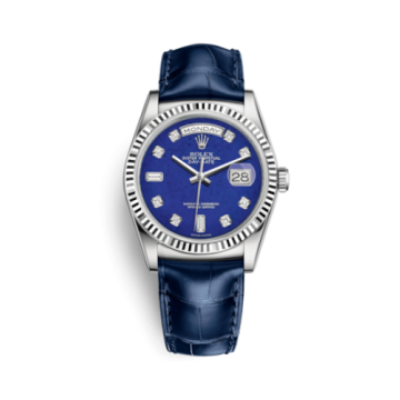 Rolex Day-Date 36 White Gold / Strap / Lapis