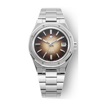 Nivada Grenchen F77 Date Stainless Steel / Brown Smoked / Bracelet